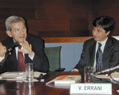 Il presidente Vasco Errani con l'onorevole Luciano Violante