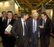 Il presidente Errani con il presidente della Commissione europea Romano Prodi, il presidente della Provincia di Bologna Vittorio Prodi e l'assessore Guido Tampieri al Compa 2002